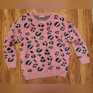 Small Brand: Twenty Second Colorful Animal Print Sweater